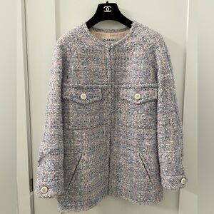 Chanel Tweed Jacket Purple/Pink/Blue